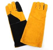 Краги спилковые жел./черн. с усил. лад. удлин.RX4018, 16