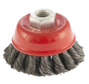 Щетка для УШМ, 75 мм, М14, «чашка», двухрядная, крученая проволока 0,5 мм Matrix