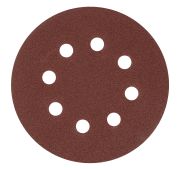 Круг абразивный на ворсовой подложке под «липучку», перфорированный, P 120, 125 мм, 5 шт Matrix