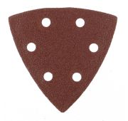 Треугольник абразивный на ворсовой подложке под «липучку», перфорированный, P 80, 93 мм, 5 шт Matrix