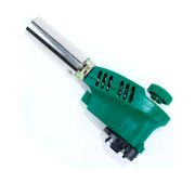 Газовая горелка с пьезоподжигом туристическая, до 1300 градусов 90 г в час, зеленая