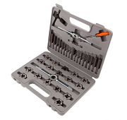 Набор метчиков и плашек М3-М12, плашко-метчикодержатель, 40 предметов, пластиковый бокс Sparta