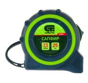 Рулетка Сапфир, двухкомпонентный корпус, 7,5 м х 25 мм// Сибртех