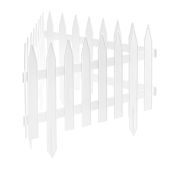 Забор декоративный 36х300 см, белый, Россия// Palisad