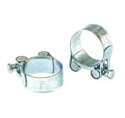 Хомуты металлические, силовые 40-43 мм, ширина 20 мм, шарнирный, W1, 2 шт Сибртех