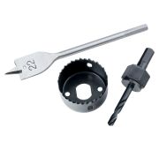 Набор для установки врезных замков, 22 мм х 48 мм, перовое сверло, кольцевая пила Matrix