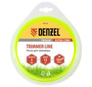 Леска для триммера, двухкомпонентная круглая 3.0 мм, 15 м Extra cord Denzel