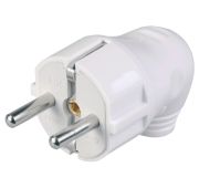 Вилка разборная угловая с з/к 16А белая ИЭК