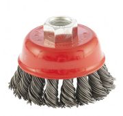 Щетка для УШМ, 65 мм, М14, «чашка», крученая проволока 0.8 мм Matrix