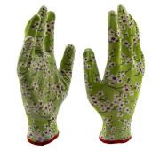 Перчатки садовые из полиэстера с нитрильным обливом, MIX цветов, M Palisad