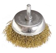 Щетка для дрели, 50 мм, «чашка» со шпилькой, латунированная витая проволока Matrix
