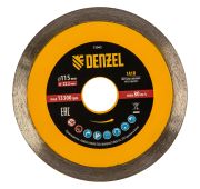 Диск алмазный отрезной 115 х 22,2 мм, сплошной, супертонкий, горячий пресс, мокрое резание// Denzel