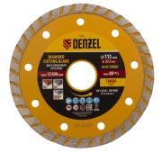 Диск алмазный, отрезной Turbo, 115 х 22.2 мм, сухая резка Denzel