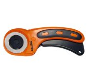 Нож, 45 мм, вращающееся лезвие ролик, пластмассовая ручка пистолетного типа Sparta