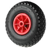 Колесо PR 1805 (16) пневм. пласт. обод, симм. ступица, шарикоп. (260мм, ось 16мм, 3.00-4)