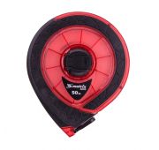 Рулетка геодезическая 50 м х 15 мм, закрытый корпус, фибергласовая лента, двусторонняя шкала, Pro Ma