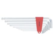 Набор ключей имбусовых HEX, 2-12 мм, CrV, 9 шт, экстра-длинные, c шаром, сатин Matrix