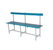 Скамья со спинкой с пластиковым настилом  СТ-6П