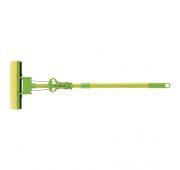 Зеленая отжимная швабра Elfe 93518 с губкой PVA 27 х 5,5 х 6 см и телескопической рукояткой 115 см п