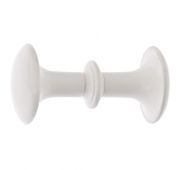 Ручка-кнопка РК1 пласт, белая, 5 шт, (Металлист) Россия