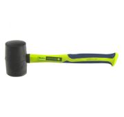Киянка резиновая, 680 г, черная резина, фибергласовая рукоятка Сибртех