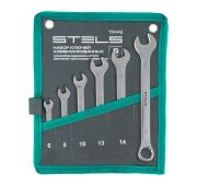 Набор ключей комбинированных 6-17 мм, 6 шт., CrV, матовый хром// Stels