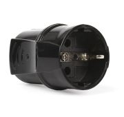 Штепсельное гнездо Smartbuy, с заземлением черное 16A 250B / кор. 40 шт.