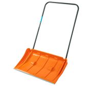 Движок для уборки снега пластиковый, 795х435х1280 мм, стальная рукоятка, усиленный// Сибртех