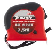Рулетка Double fixation, 7,5 м х 25 мм, обрезиненный корпус, двойная плавная фиксация