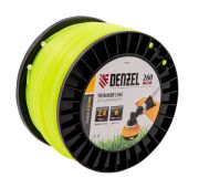 Леска для триммеразвезда, 2,4мм х 260м, на DIN катушке FLEX CORD// Denzel