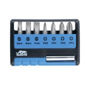 Набор бит с магнитным держателем, CrV, 8 шт. //Барс
