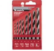 Набор сверл по дереву, 3-4-5-6-7-8-9-10 мм, 8 шт, цилиндрический хвостовиковик, пластиковый кейс