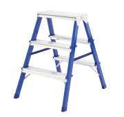 Стремянка двусторонняя 3 ступени, стальная, Россия, Сибртех