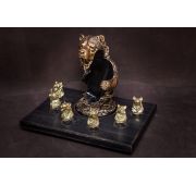 Подставка «Медведь» с рюмками (6шт.)