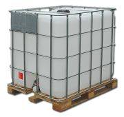 Контейнер полиэтилен. 1000л. на дер. поддоне в мет.обрешетке