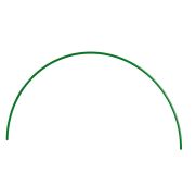 Дуга пластиковая для парника 90 х 126 см, D 20, зеленая Palisad