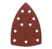 Треугольник абразивный на ворc. подложке под «липучку», перф., P 180, 150х150х100 мм, 5 шт.// Denzel