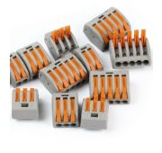 Компактная соединительная клемма 3-х проводная с рычажками, розничная упаковка / 20 шт. в одной упак