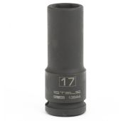Головка ударная удлиненная шестигранная, 17 мм, 1/2, CrMo Stels