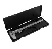 Штангенциркуль, 200 мм, цена деления  0,02 мм, металлический, с глубиномером// MATRIX