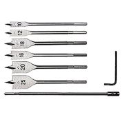 Набор сверл перовых по дереву, 10-12-16-18-20-25 мм, 6 шт, удлинитель 300 мм Matrix