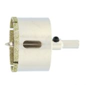 Сверло по керамической плитке и стеклу, 45 х 55 мм, шестигранный хвостовик, с центрующим сверлом Сиб