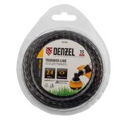 Леска для триммера двухкомпонентная эллипс 2,4мм х 15м, блистер EXTRA CORD// Denzel