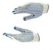 Перчатки х/б, ПВХ покрытие, «Точка», 10 класс, стикер Россия