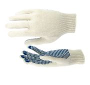 Перчатки х/б, ПВХ покрытие, «Точка», 6 пар в упаковке, 7 класс Россия
