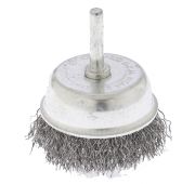 Щетка для дрели, 65 мм, «чашка» со шпилькой, витая проволока Сибртех