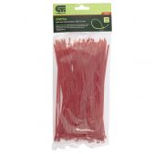 Хомуты, 200 x 3.6 мм, пластиковые, красные, 100 шт Сибртех