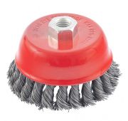 Щетка для УШМ, 100 мм, М14, «чашка», крученая металлическая проволока// MATRIX