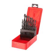 Набор сверл по металлу, 1-10 мм, (через 0.5 мм +3.2 и 4.8 мм), HSS, 21 шт, металлический бокс, цилин