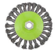 Щетка для УШМ, 125 мм, М14, «тарелка», крученая металлическая проволока Сибртех